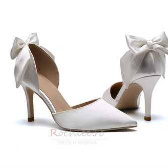Pantofi albi de mireasa pantofi de mireasa din satin tocuri inalte modele de toamna si iarna - Pagină 2