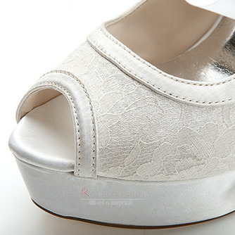 Dantelă elegantă cu toc înalt platformă impermeabilă pantofi pentru femei curele din satin banchet pantofi de nuntă pantofi moda - Pagină 6