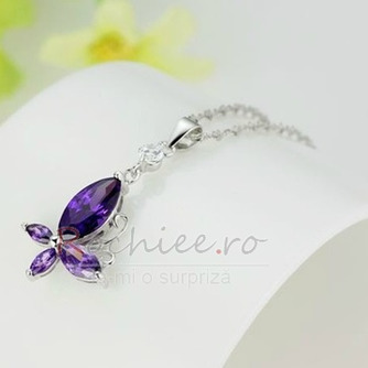 Moda violet Inlaid diamant Insect Colier de argint - Pagină 2