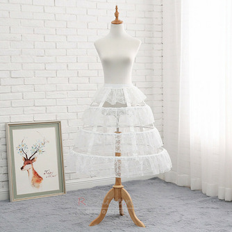 Jupon din dantelă albă, jupon cu lungime reglabilă, jupon rochie de petrecere cosplay, jupon Lolita - Pagină 1