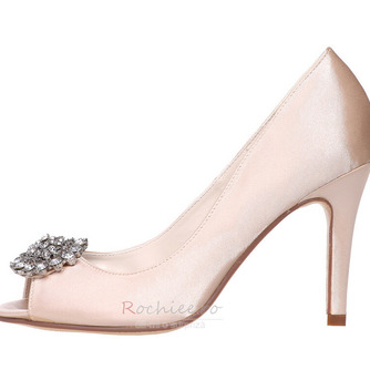 Sandale stiletto stofă impermeabilă din satin mireasa pantofi petrecere de nunta moda - Pagină 9