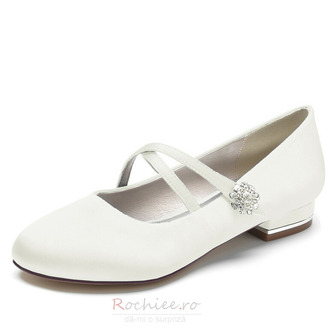 Degetul rotund cu strasuri de nunta Balerina Pantofi de rochie eleganti pentru petrecere de nunta Pantofi de nunta de zi cu zi - Pagină 2