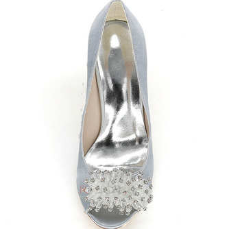Pantofi pentru femei de nuntă gură superficială cap de pește tocuri înalte stras pantofi singuri sandale pentru rochii de banchet - Pagină 8
