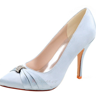 Încălțăminte de mireasă pentru femei încălțăminte cu pantofi din satin cu toc înalt - Pagină 8