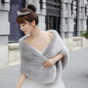 Rochie de mireasă cu blană de mână de imitație cu cămașă căptușită haină caldă - Pagină 5