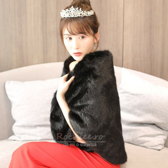 Rochie de mireasă cu blană de mână de imitație cu cămașă căptușită haină caldă - Pagină 9