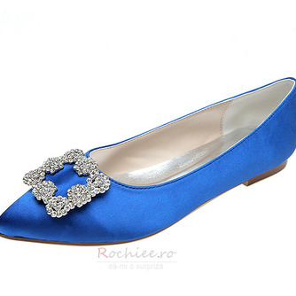 Pantofi pentru femei cu vârf plat, pantofi clasici de mireasă din sifon satinat - Pagină 5