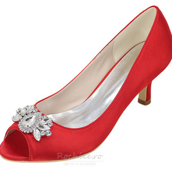 Încălțăminte cu toc înalt pește pantofi gură moda pantofi satin banchet pantofi de nunta - Pagină 7