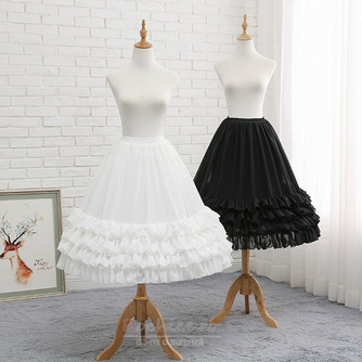 Fustă neagră din șifon, crinolină lungă de mireasă, rochie de bal cosplay Fustă din șifon, fusta umflată, fusta midi Lolita - Pagină 1