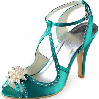 Pantofi de nunta stiletto sandale stras pantofi de mireasa pantofi de mireasa printesa matase - Pagină 1