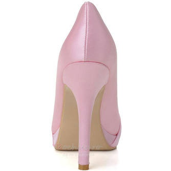 Satin pantofi de mireasă pantofi de nuntă roz pantofi petrecere cina tocuri înalte - Pagină 4