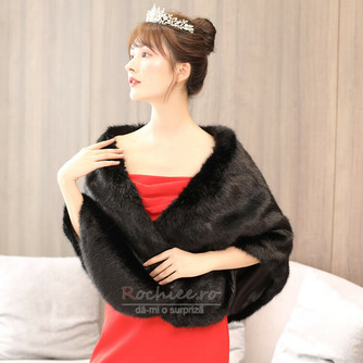 Rochie de mireasă cu blană de mână de imitație cu cămașă căptușită haină caldă - Pagină 8