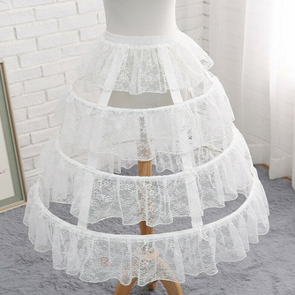 Jupon din dantelă albă, jupon cu lungime reglabilă, jupon rochie de petrecere cosplay, jupon Lolita - Pagină 2