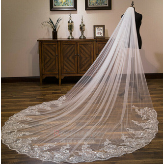 Voal de mireasa accesorii nunta voal cu pieptene de par voal din dantela cu paiete lungime 3 metri - Pagină 2