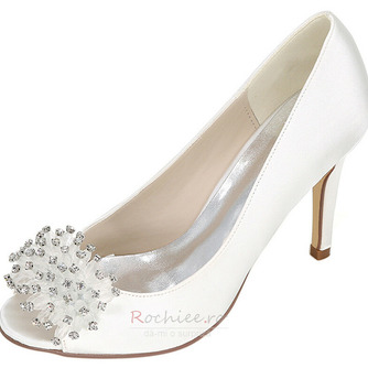 Pantofi pentru femei de nuntă gură superficială cap de pește tocuri înalte stras pantofi singuri sandale pentru rochii de banchet - Pagină 2