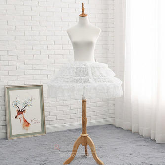 Jupon din dantelă albă, jupon cu lungime reglabilă, jupon rochie de petrecere cosplay, jupon Lolita - Pagină 3