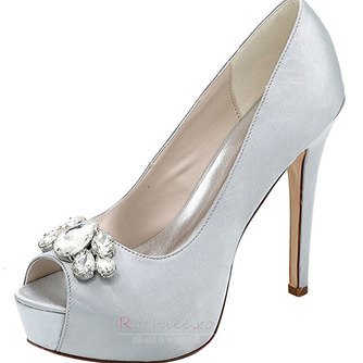 Încălțăminte de seară pantofi de nuntă strasi sexy pește gură pantofi de nunta cu toc înalt sandale stiletto - Pagină 5