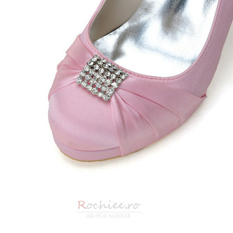 Satin pantofi de mireasă pantofi de nuntă roz pantofi petrecere cina tocuri înalte - Pagină 6