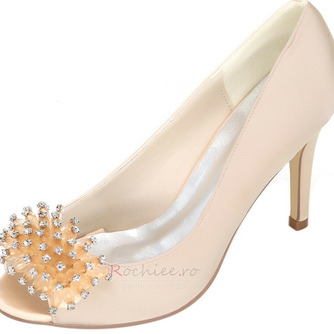 Pantofi pentru femei de nuntă gură superficială cap de pește tocuri înalte stras pantofi singuri sandale pentru rochii de banchet - Pagină 7