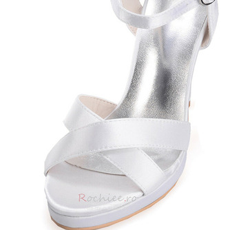 Personalizate high-end cross curea subțire sandale pentru femei pantofi de mireasă din satin pantofi de banchet - Pagină 6