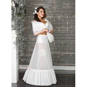 Nunta petticoat plin rochie de epocă fluting alb terilena două jante - Pagină 1