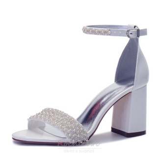Sandale pentru femei cu toc înalt sandale de nuntă perle sandale de banchet - Pagină 1