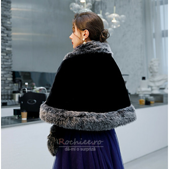 Palton de mireasa de iarna imitatie blana haina de mireasa calda cu șal cald - Pagină 2