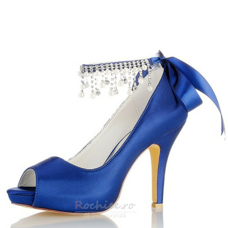 Pantofi cu strasuri cu perle Încălțăminte pentru domnișoară de onoare de nuntă Tocuri înalte de mireasă - Pagină 6