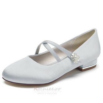 Degetul rotund cu strasuri de nunta Balerina Pantofi de rochie eleganti pentru petrecere de nunta Pantofi de nunta de zi cu zi - Pagină 12