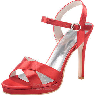 Personalizate high-end cross curea subțire sandale pentru femei pantofi de mireasă din satin pantofi de banchet - Pagină 10
