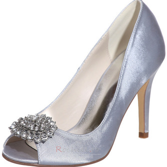 Sandale stiletto stofă impermeabilă din satin mireasa pantofi petrecere de nunta moda - Pagină 8