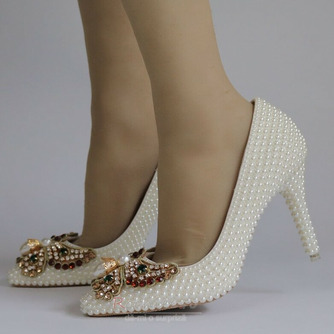 9CM perla arc tocuri inalte pantofi stiletto pointe pantofi petrecere - Pagină 5