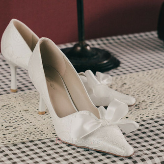 Pantofi cu vârf ascuțit pantofi de damă de onoare din dantelă albă pantofi de mireasă de nuntă - Pagină 4