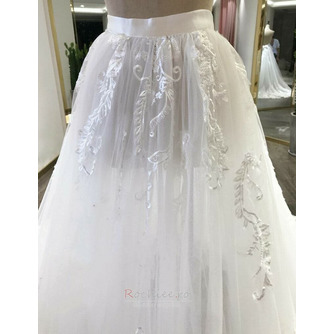 Fusta detașabilă de nuntă pentru rochii Fusta suprafață de mireasă cu aplicații din dantelă Fusta trenă detașabilă dimensiune personalizată - Pagină 4