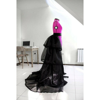 Fusta detasabila Fusta din organza Rochie de bal neagra Fusta stratificata Fusta formala Fusta de nunta marime personalizata - Pagină 1