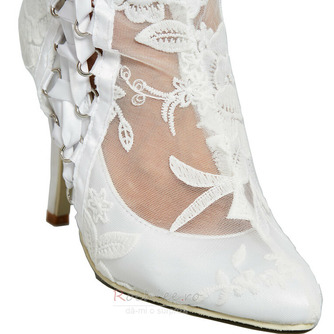 Cizme goale cizme înalte din dantelă sexy peste genunchi toc stiletto cizme de nuntă pentru femei - Pagină 3