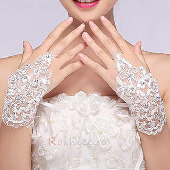 Mănuși de nuntă dantelă decorațiuni de țesături perla de vară mitten scurt - Pagină 2