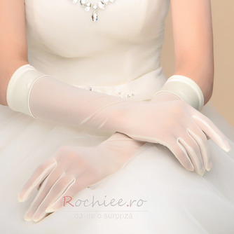Mănuși de nuntă toamnă de mătase lungă de epocă translucid plin de deget - Pagină 1