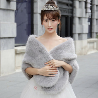 Rochie de mireasă cu blană de mână de imitație cu cămașă căptușită haină caldă - Pagină 4