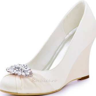Pantofi pentru femei cu toc inalt de 10 cm toc gros gros pantofi de nunta cu toc de barca marime - Pagină 1