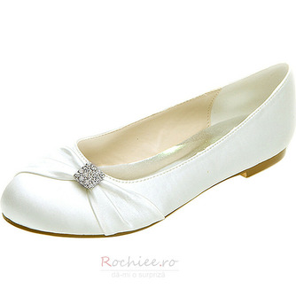 Încălțăminte plată satin pantofi de nuntă de nuntă plus mărime pantofi plate - Pagină 2