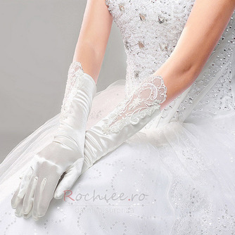 Mănuși de nuntă roșu lung mătase ceremonial plin deget rece - Pagină 3