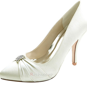 Încălțăminte de mireasă pentru femei încălțăminte cu pantofi din satin cu toc înalt - Pagină 1