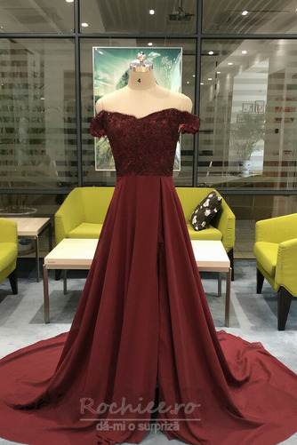 Rochie de seara A-linie Fantă coapsă-mare Elegant Fără mâneci - Pagină 4