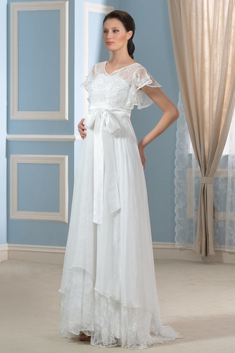 Rochie de mireasa Mâneci scurte Talie imperiu Maternitate Elegant - Pagină 2