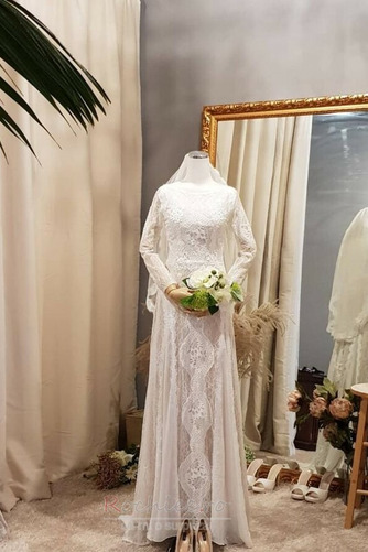 Rochie de mireasa Etaj lungime Primăvară Dantela Bijuterie Elegant - Pagină 5