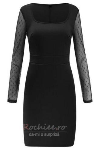 Rochie de cocktail Mâneci lungi Talie naturale Piaţa Iluzia mâneci - Pagină 5