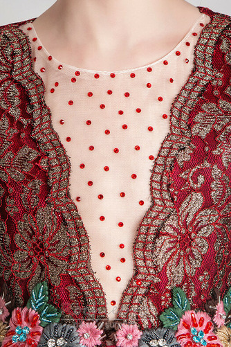 Rochie Fete de flori Rozetă accentuată Leagăn Formale Fermoar - Pagină 5