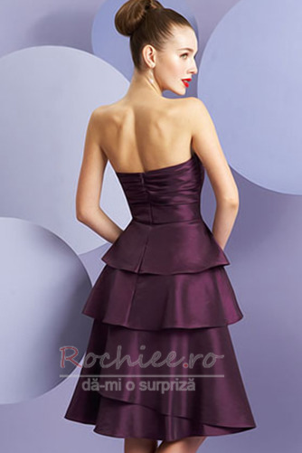 Rochie de domnişoară de onoare Strapless Cutat Subţire Taftă - Pagină 2