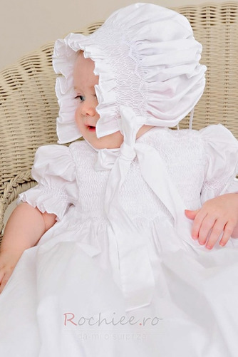 Rochie de botez Prințesă Talie naturale Arc accentuată Lung Minion - Pagină 3